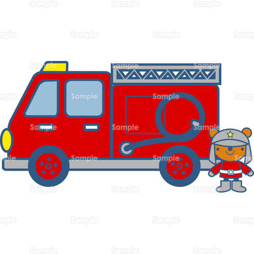 消防車 火事 車 のイラスト 005 0128 クリエーターズスクウェア