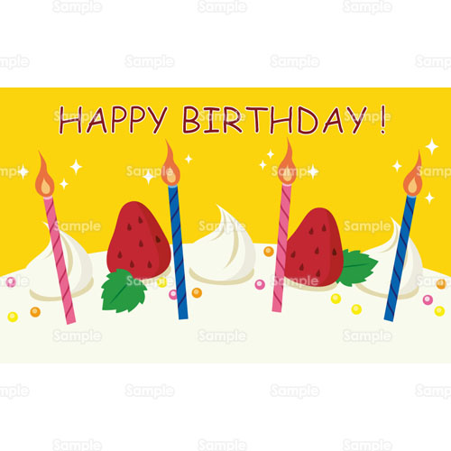 ケーキ バースデーケーキ ろうそく パーティー メッセージカード バースデーカード お誕生日カード のイラスト 005 0362 クリエーターズスクウェア