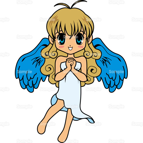 女の子 少女 天使 エンジェル 羽根 翼 のイラスト 005 0402 クリエーターズスクウェア