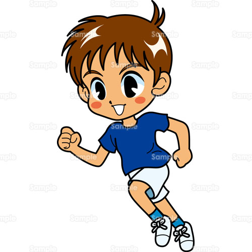 男の子 少年 こども かけっこ 走る のイラスト 005 0405 クリエーターズスクウェア