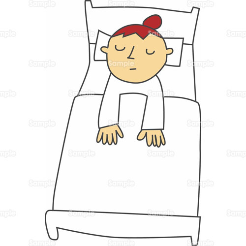 睡眠 保健室 ベッド 眠り のイラスト 016 0010 クリエーターズスクウェア