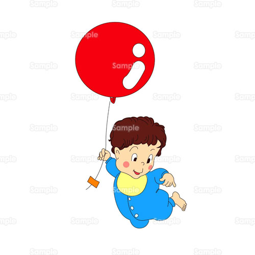 ベビー 人物 赤ちゃん 風船 のイラスト 018 0001 クリエーターズスクウェア