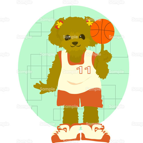 いぬ バスケ バスケットボール 犬 ユニフォーム のイラスト 019 0038 クリエーターズスクウェア