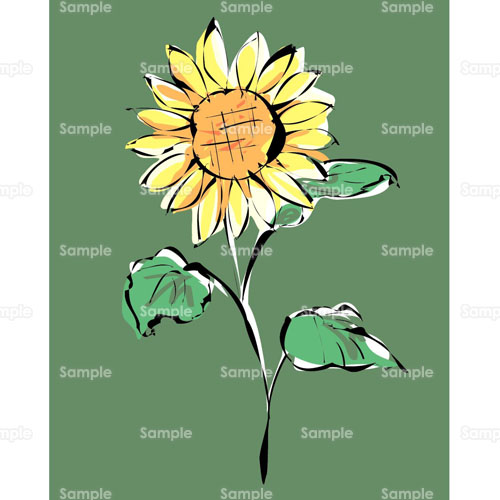 ひまわり 向日葵 花 のイラスト 021 0008 クリエーターズスクウェア