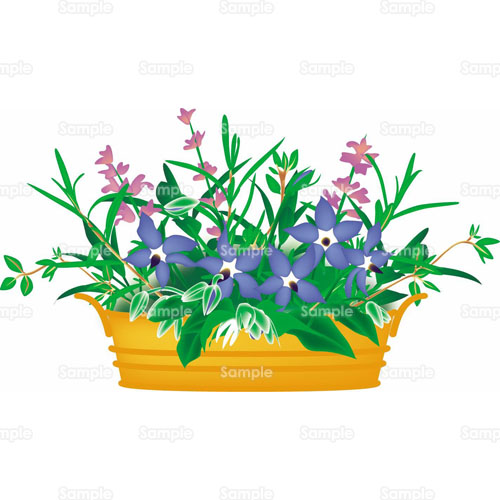 花 デフォルメ 鉢植え のイラスト 022 0001 クリエーターズスクウェア