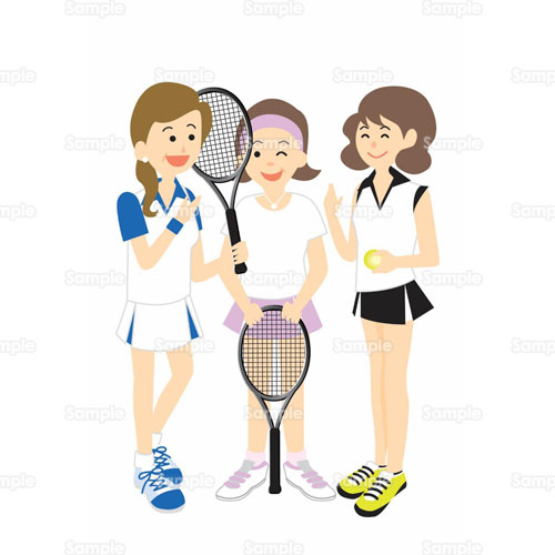 テニス ユニフォーム ラケット 人物 のイラスト 028 0016 クリエーターズスクウェア