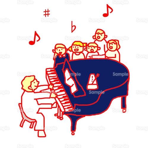 コンサート ピアノ ライブ 合唱 楽器 音楽 のイラスト 040 0032 クリエーターズスクウェア