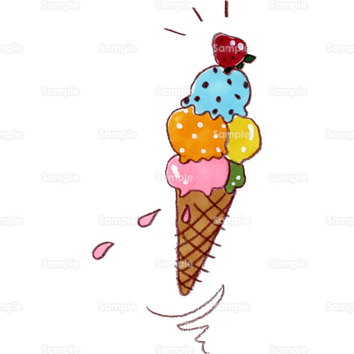 アイスクリーム ソフトクリーム コーン デザート のイラスト 052 0174 クリエーターズスクウェア