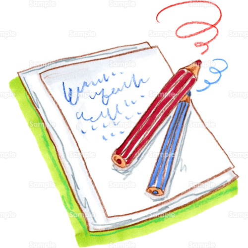 書類 文書 アイディア アイデア メモ 色鉛筆 のイラスト 052 05 クリエーターズスクウェア
