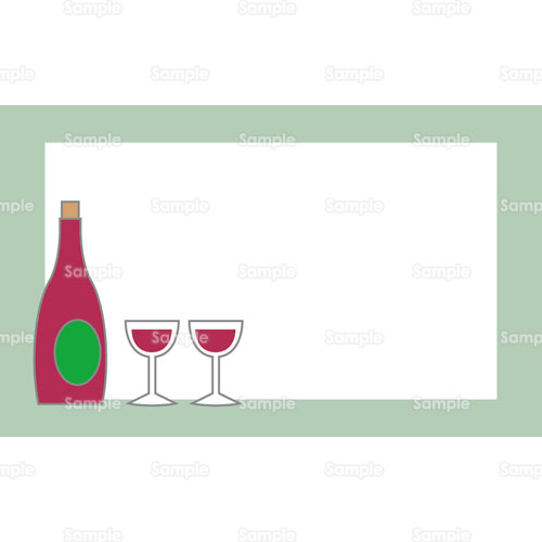 ワイン 赤ワイン グラス メッセージカード のイラスト 053 00 クリエーターズスクウェア