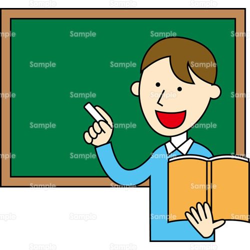 教師 先生 授業 講義 黒板 チョーク 説明 教育実習 のイラスト 053 0157 クリエーターズスクウェア