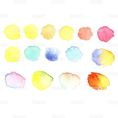 色 虹色 絵の具 水彩 のイラスト 058 00 クリエーターズスクウェア