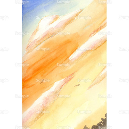 夕日 夕焼け 夕方 空 雲 のイラスト 058 0092 クリエーターズスクウェア