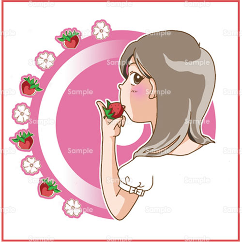 女の子 少女 苺 いちご のイラスト 064 0025 クリエーターズスクウェア