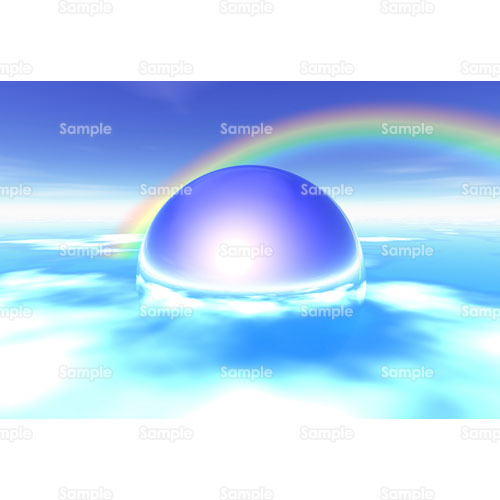 虹 レインボー 青空 雲 のイラスト 069 0080 クリエーターズスクウェア