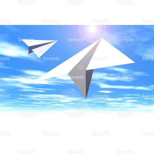 紙飛行機 空 のイラスト 069 0164 クリエーターズスクウェア