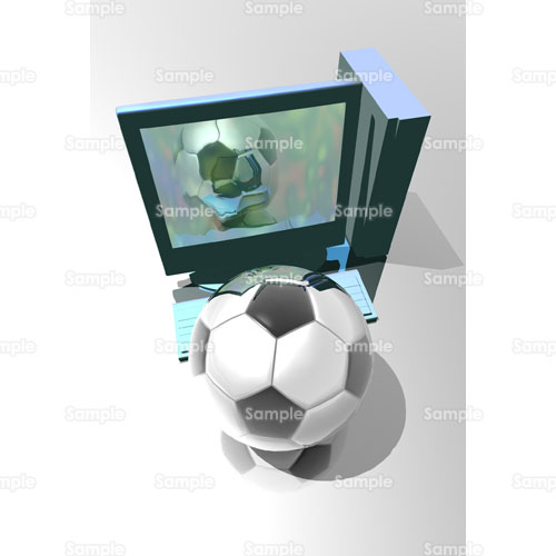 サッカー テレビ 画面 サッカーボール Pc パソコン のイラスト 069 0197 クリエーターズスクウェア