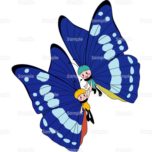ちょうちょ 蝶々 蝶 妖精 友達 のイラスト 086 0011 クリエーターズスクウェア