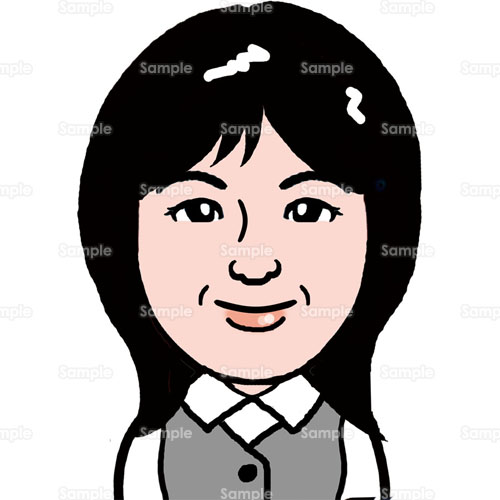 会社員 女性 受付 Ol 表情 顔 ビジネスマン のイラスト 0 B022 クリエーターズスクウェア