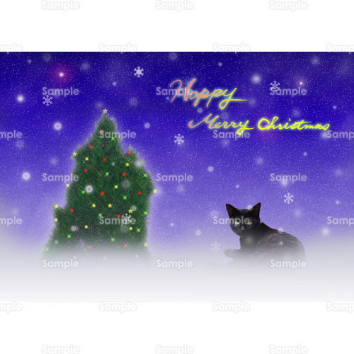 猫 ねこ ネコ クリスマスツリー ツリー メリークリスマス のイラスト 094 0079 クリエーターズスクウェア