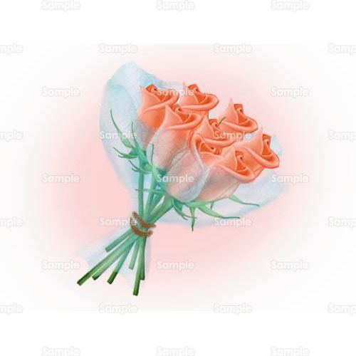 薔薇 バラ 花 ブーケ 花束 のイラスト 105 0011 クリエーターズスクウェア