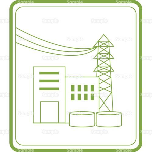 工場 電気 エネルギー のイラスト 105 0264 クリエーターズスクウェア