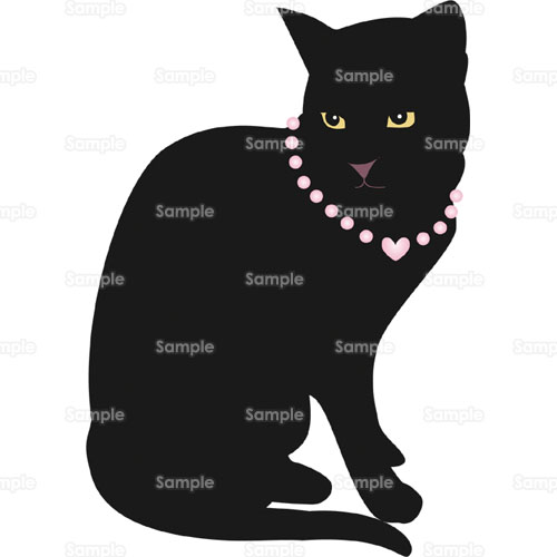 黒猫 くろねこ クロネコ ネックレス ネコ 猫 のイラスト 105 0301 クリエーターズスクウェア