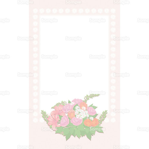 花 フラワー バラ ユリ 百合 薔薇 花束 マーガレット ブーケ のイラスト 105 0343 クリエーターズスクウェア