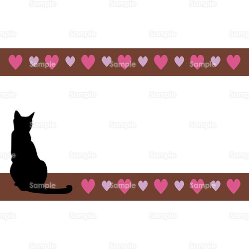 黒猫 ネコ ハート のイラスト 105 0354 クリエーターズスクウェア