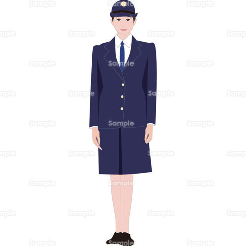 女性警察官 婦人警官 婦警 警察 警官 制服 おまわりさん のイラスト 105 04 クリエーターズスクウェア