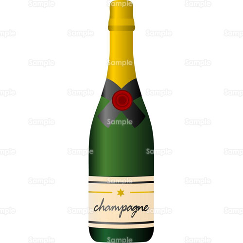 シャンパン シャンペン ワイン ボトル のイラスト 1 0070 クリエーターズスクウェア