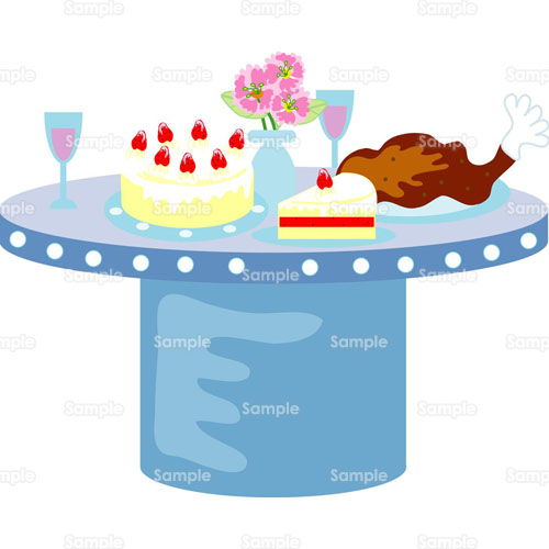 誕生日パーティー ケーキ ジュース のイラスト 122 0004 クリエーターズスクウェア