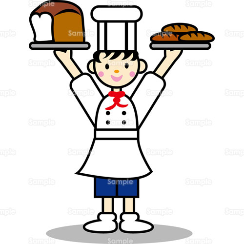 コック シェフ 料理 調理師 食パン パン 調理実習 のイラスト 122 0073 クリエーターズスクウェア