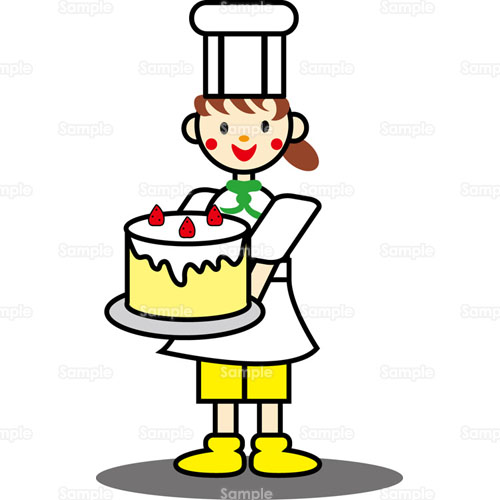パティシエ ケーキ シェフ コック 料理 レストラン デザート ケーキ屋さん のイラスト 122 0074 クリエーターズスクウェア