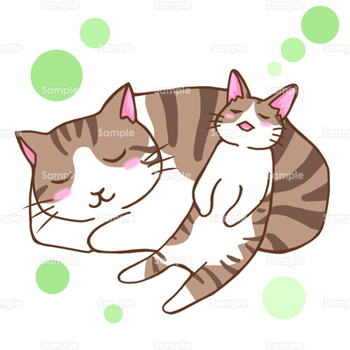 ネコ 猫 親子 昼寝 のイラスト 161 0051 クリエーターズスクウェア