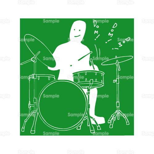 ドラム ミュージシャン 音楽 バンド 楽器 のイラスト 178 0117