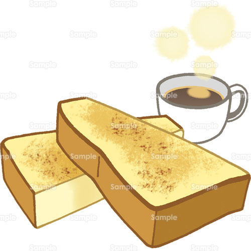 モーニングセット 朝食 トースト ホットコーヒー コーヒー 珈琲 コーヒーカップ のイラスト 195 0033 クリエーターズスクウェア