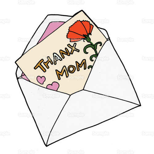 メッセージカード カード 感謝 カーネーション 封筒 のイラスト 6 0155 クリエーターズスクウェア