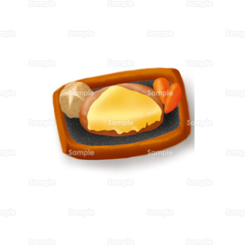 チーズハンバーグ ハンバーグ のイラスト 213 0015 クリエーターズスクウェア