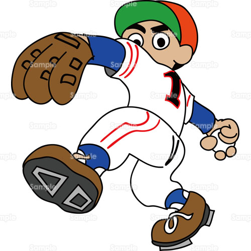 野球 ベースボール 投手 ピッチャー ボール グローブ 男性 人物 のイラスト 215 0014 クリエーターズスクウェア