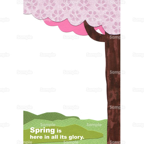 桜 サクラ 花 お花見 木 貼り絵 のイラスト 219 0002 クリエーターズスクウェア