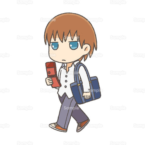 高校生 学生 男の子 制服 ケータイ 携帯電話 少年 のイラスト 2 0015 クリエーターズスクウェア