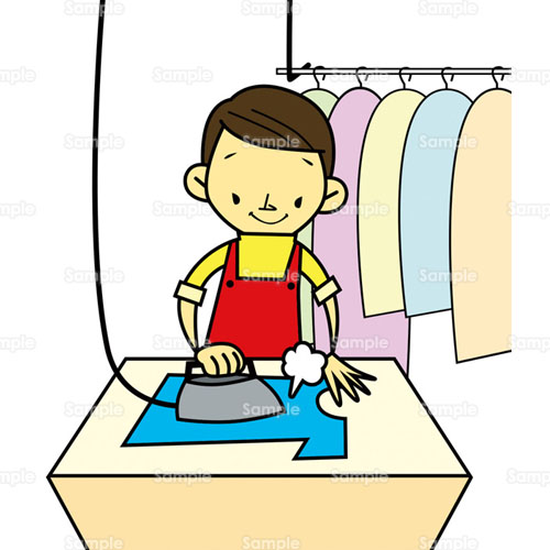 クリーニング アイロン Tシャツ 洗濯 のイラスト 223 0048 クリエーターズスクウェア