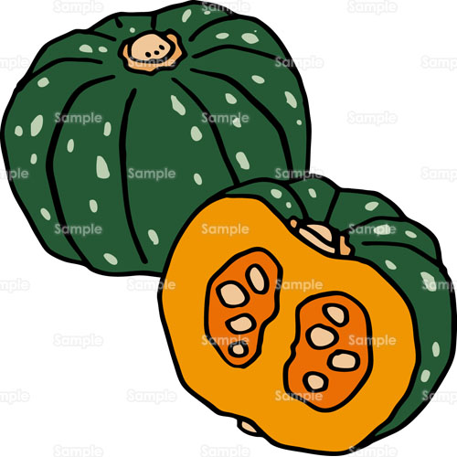 かぼちゃ 南瓜 野菜 八百屋 料理 のイラスト 224 0009 クリエーター