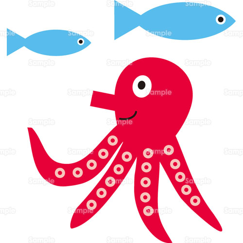 タコ 蛸 魚 海 のイラスト 258 0001 クリエーターズスクウェア