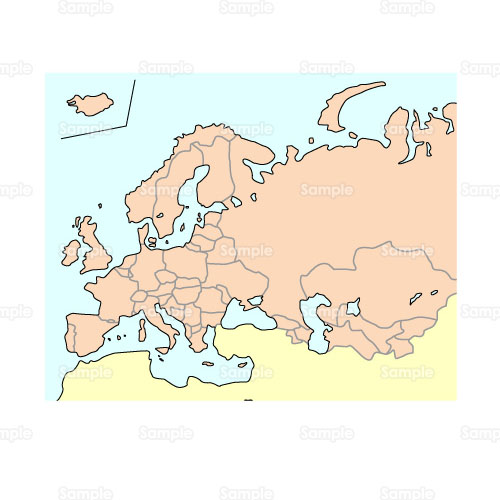 地図 世界地図 ヨーロッパ 欧州 のイラスト Busi11 005