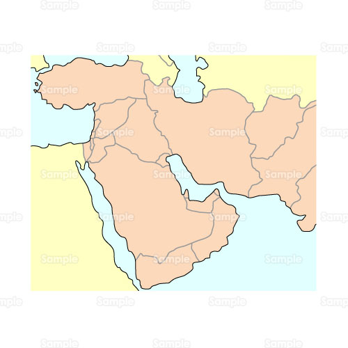 地図 世界地図 中東 のイラスト Busi11 007 クリエーターズスクウェア