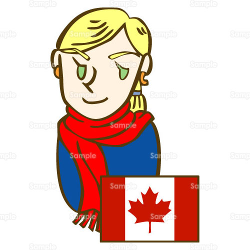 カナダ 国旗 マフラー のイラスト Busi1 039 クリエーターズスクウェア