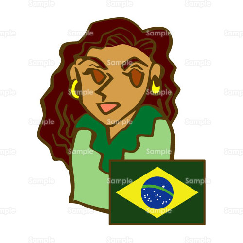 ブラジル 国旗 のイラスト Busi1 041 クリエーターズスクウェア