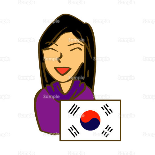 韓国 大韓民国 国旗 のイラスト Busi1 043 クリエーターズスクウェア